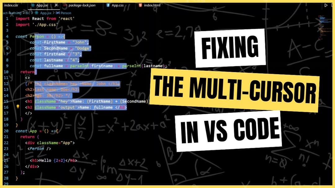 Fix multi-cursor in VS Code