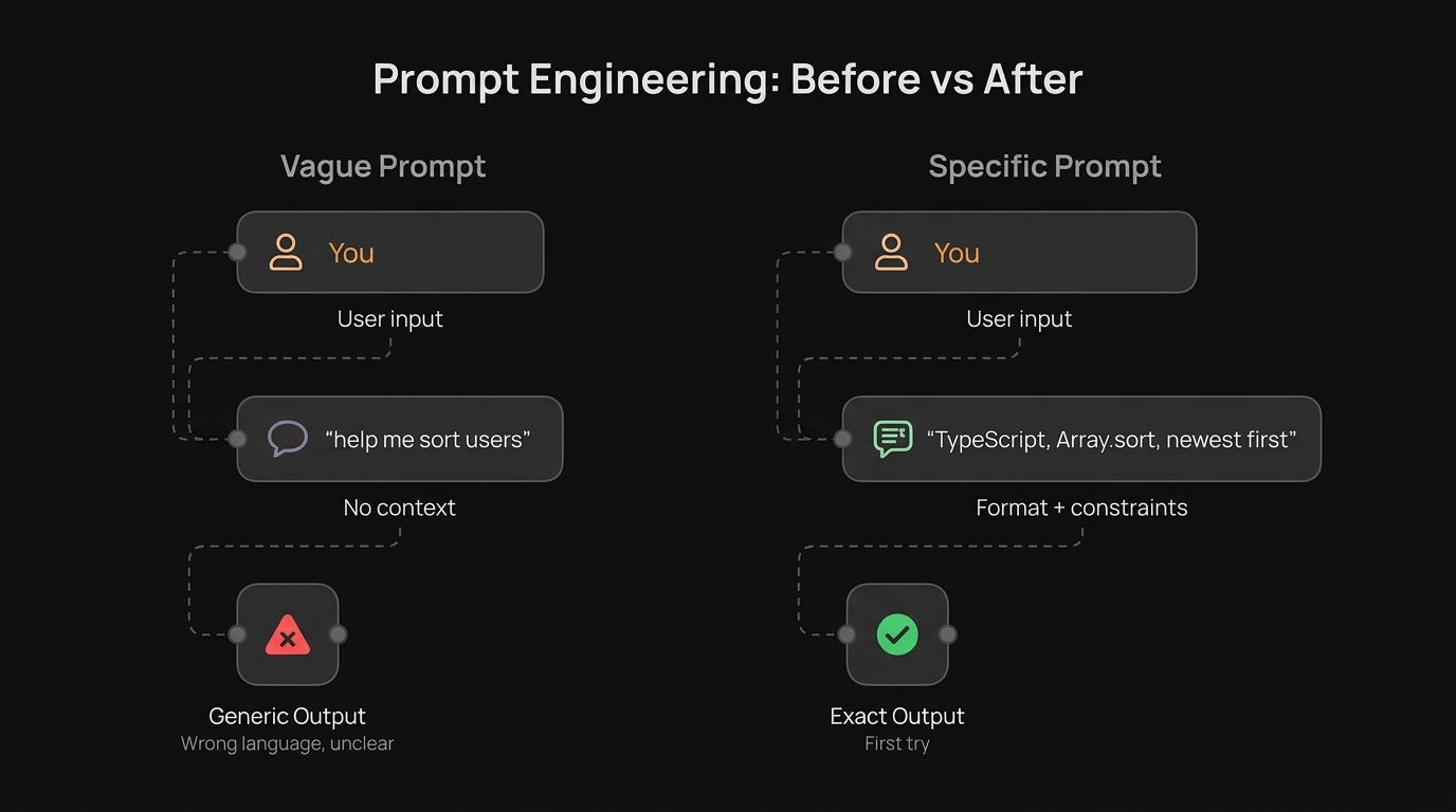 Prompt Engineering: Vague Prompt vs Specific Prompt